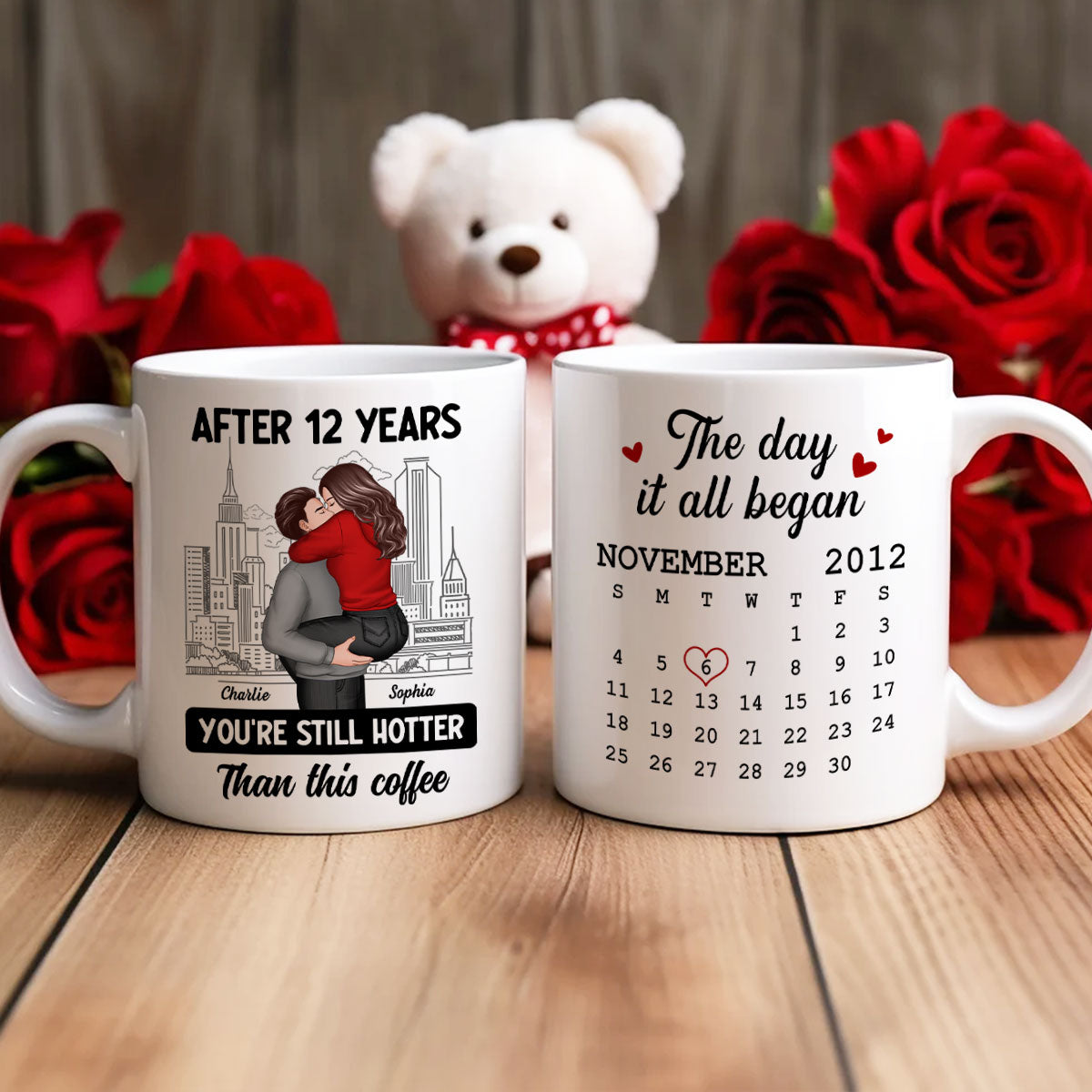 You're Still Hotter Than This Coffee Calendar Anniversary Gift For Couple  Gift Personalized Mug