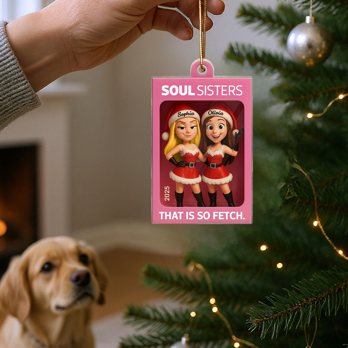 Cool Girls Merry Fetch-mas Funny Christmas Gift For Besties Personalized Acrylic Ornament
