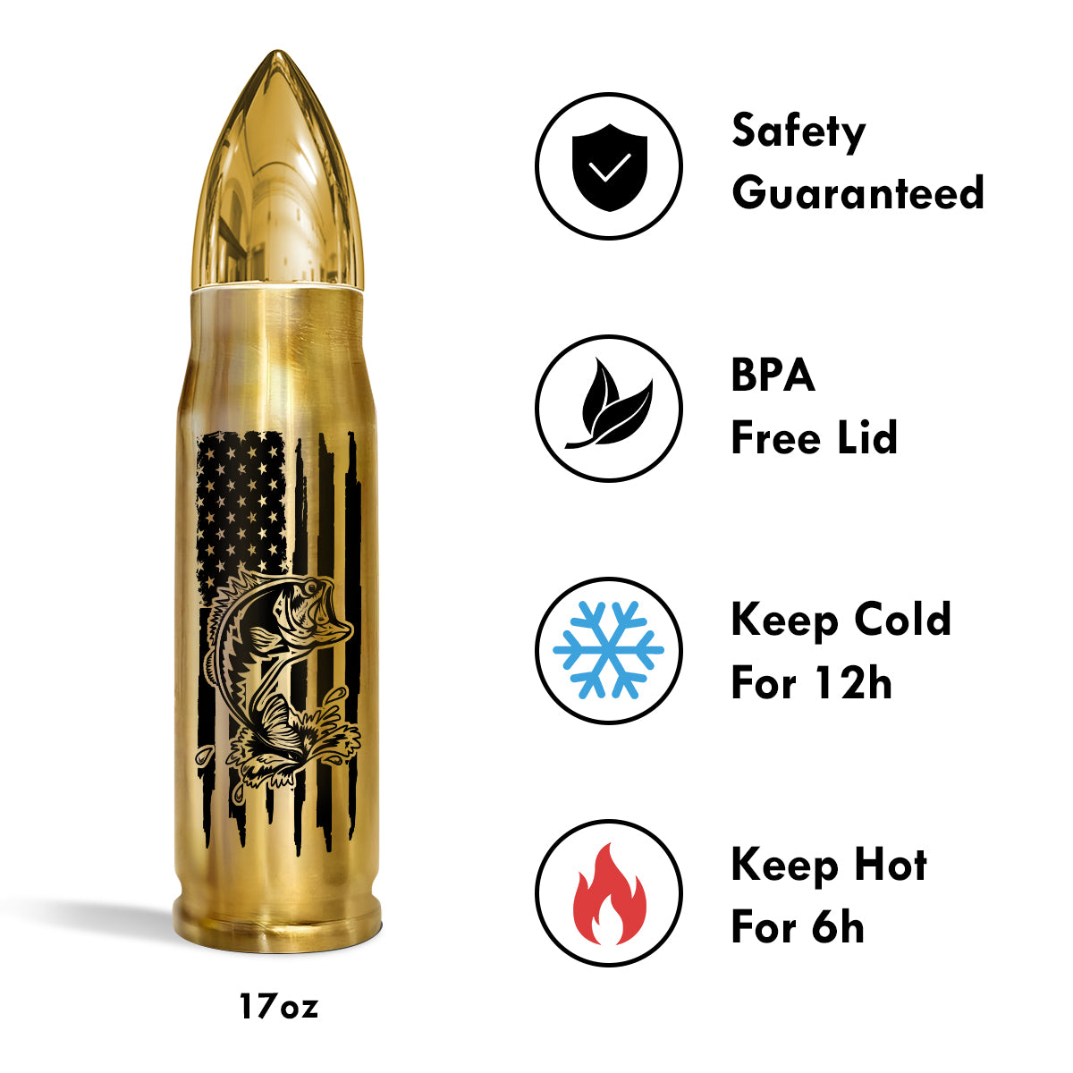 Unique Gift For Men By Hobbies Camping Fishing Hunting Golf Personalized Bullet Tumbler