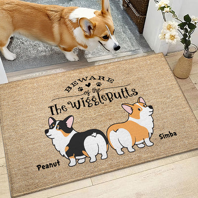 Corgi Wiggle Butt Club Dog Personalized Doormat, Home Decor For Corgi Lover