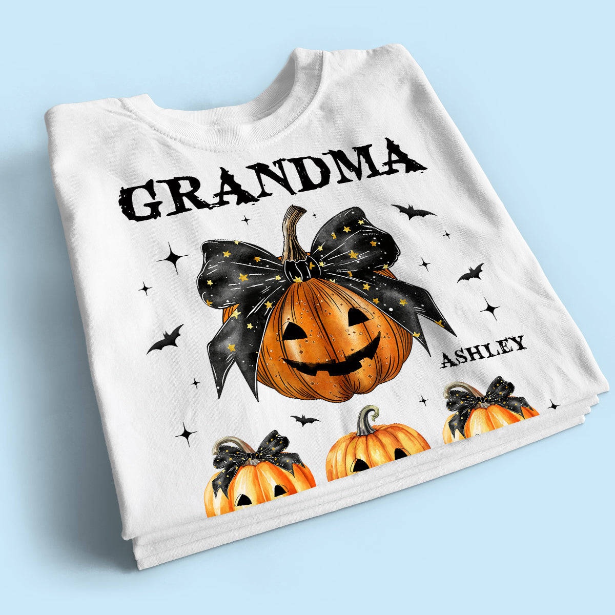 Spooky Grandma Mom Halloween Pumpkin Personalized Shirt