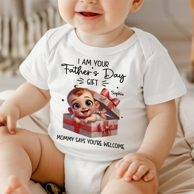 I'm Your Father's Day Gift Cute Baby In Gift Box Personalized Baby Onesie, Baby Shirt