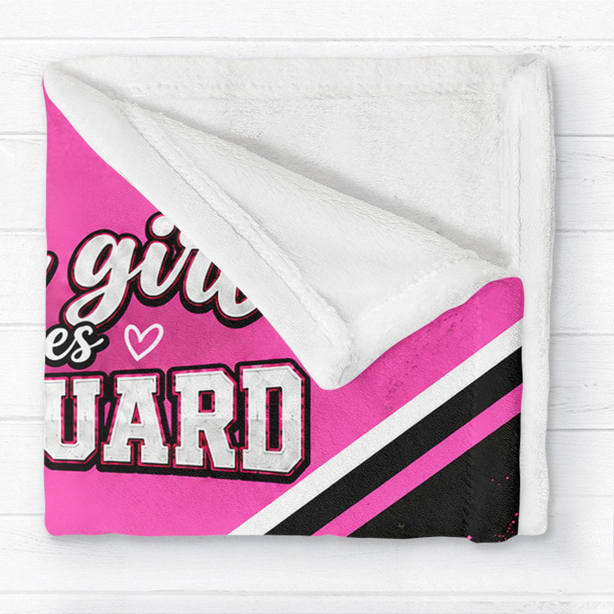 Just a Girl Who Loves Color Guard - Personalized Fleece Blanket - Christmas Gift for Daughter, Granddaughter, Niece
