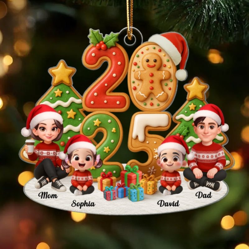 2025 Family Sitting - Personalized Acrylic Ornament - Christmas Gift for Family, for Her, for Him