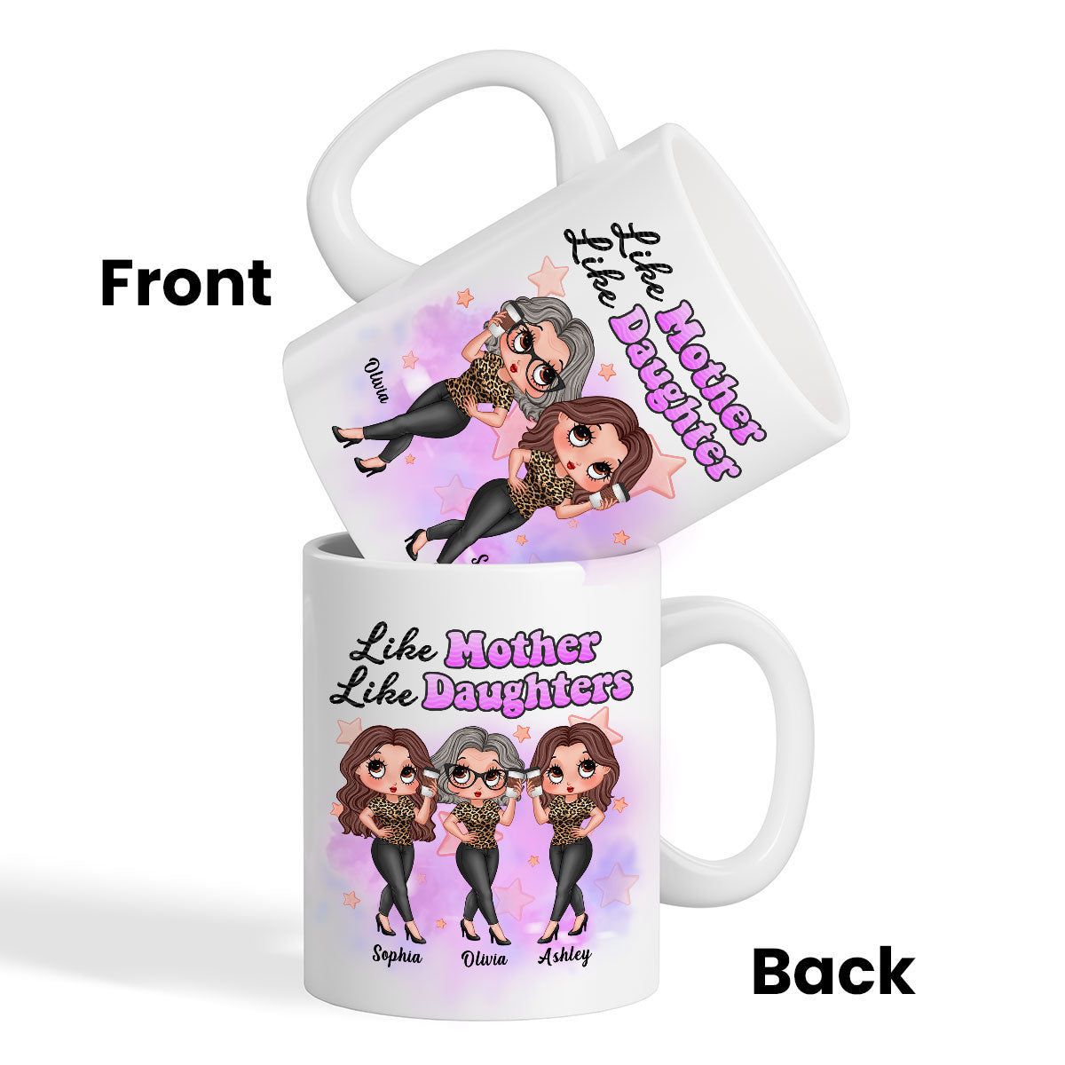 Pretty Sassy Girl Like Mother Like Daughter Gift For Mom Personalized Mug