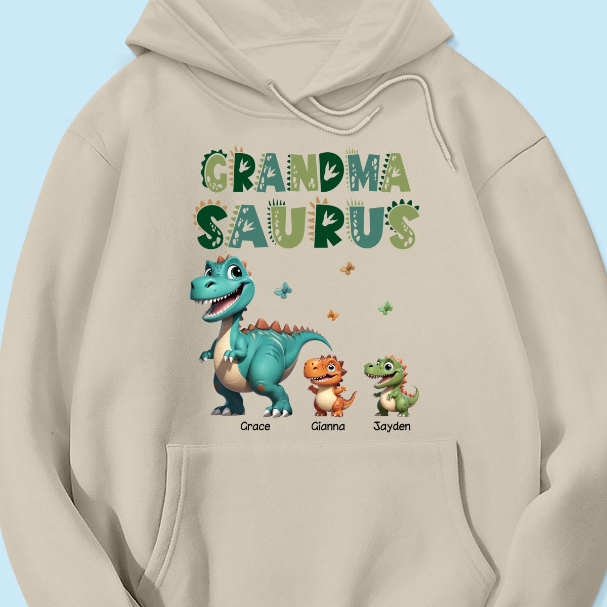 3D Effect Cute Dinosaurs Grandmasaurus Mamasaurus Personalized Shirt| Appreciation Gift, Birthday Gift For Mom, Grandma