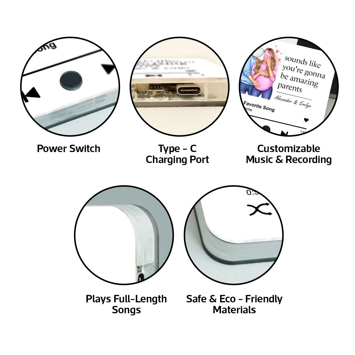 Sounds Like You're Gonna Be Amazing Parents Personalized Music Fridge Magnet, Perfect Gift For Pregnant Wife, Custom Favorite Song As Messages