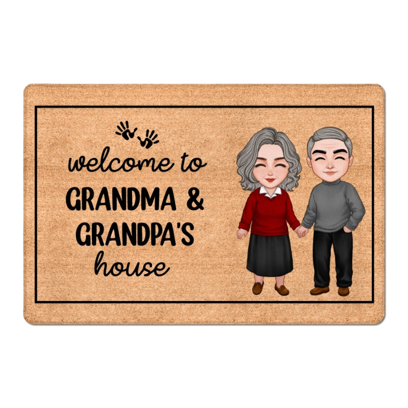 Grandparents Welcome Mat Home Decor Personalized Doormat