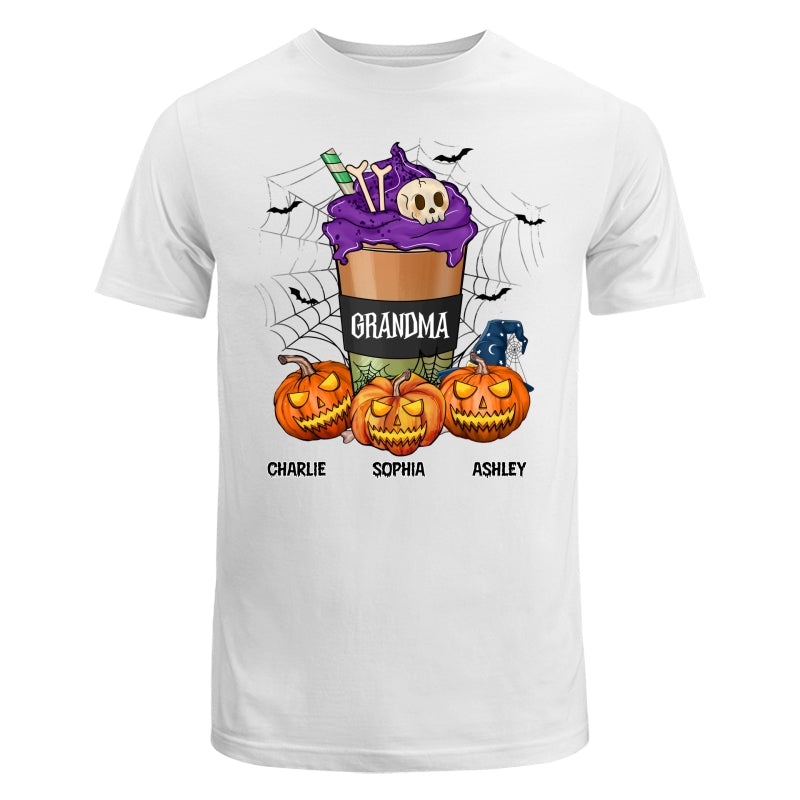Halloween Latte Grandma Mom Personalized Shirt