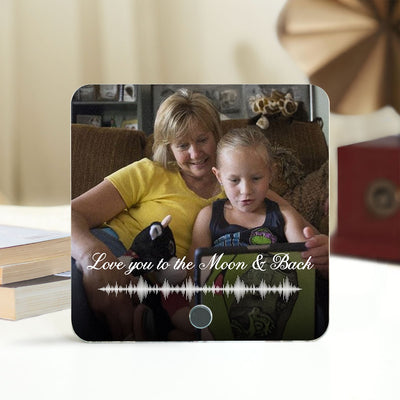Custom Photo & Voice Record Memo Unique Keepsake Personalized Music Fridge Magnet