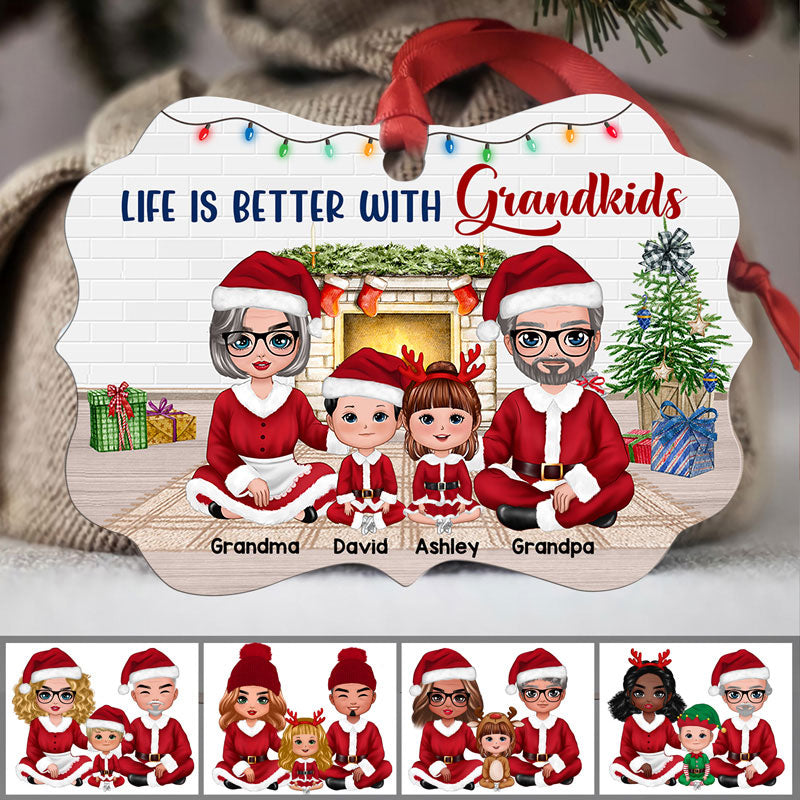 Life Is Better With Grandkids Christmas Costume Personalized Christmas Ornament