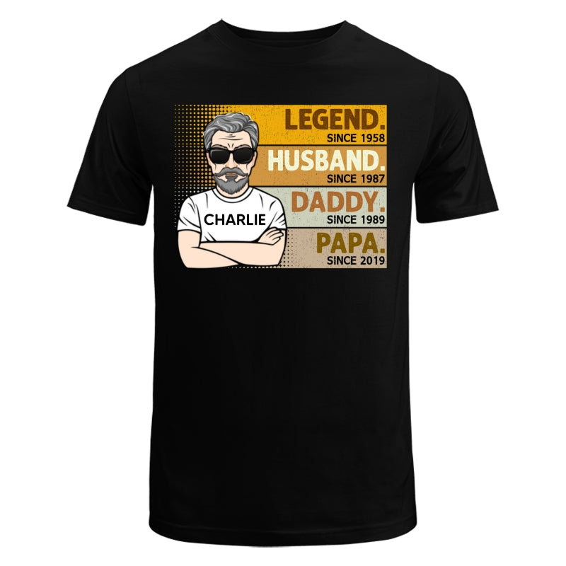 Retro The Legend Grandpa Gift For Grandpa Personalized Shirt
