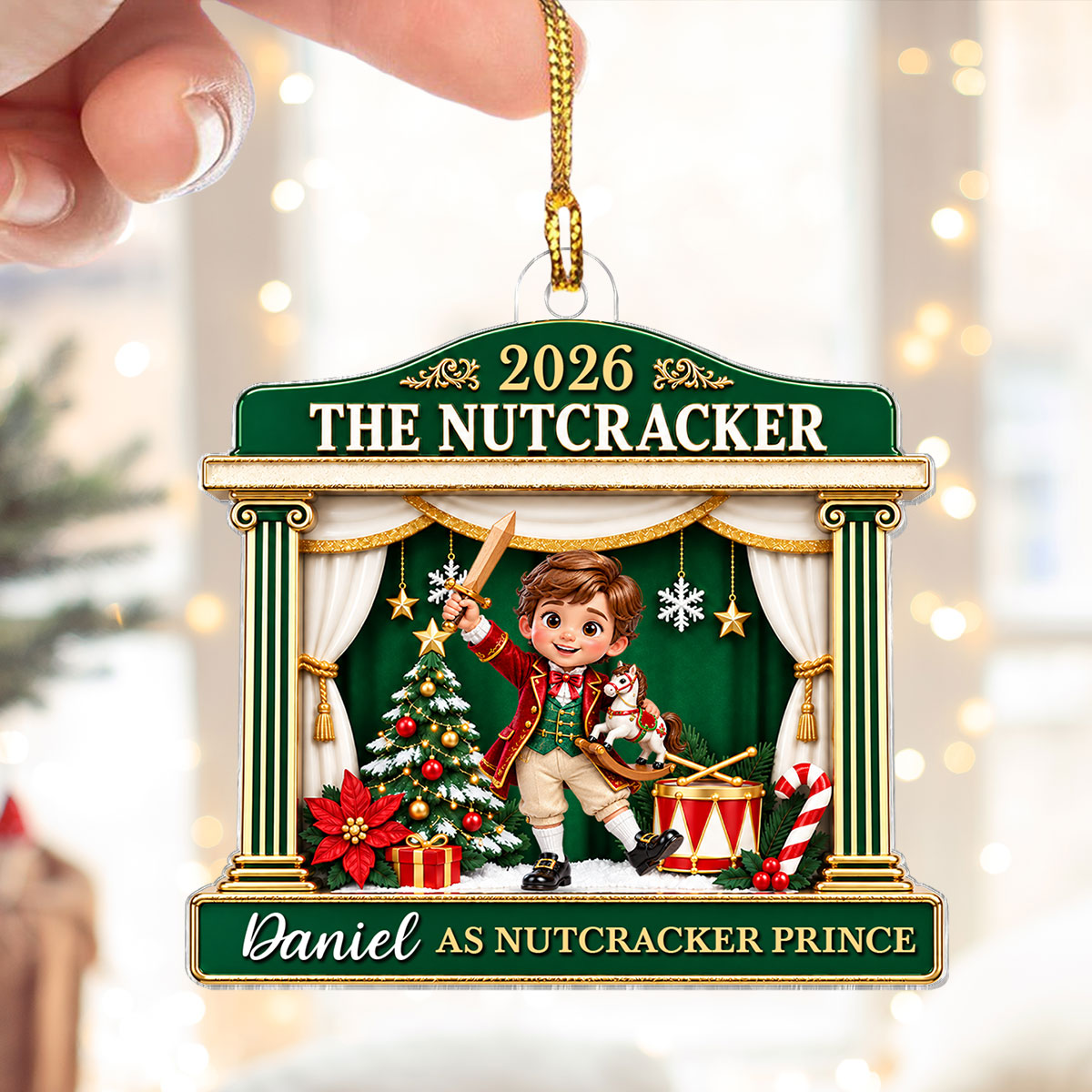 The Nutcracker Custom Name And Character - Personalized Acrylic Ornament - Christmas Gift For Ballet Dancers, Girls, Boys