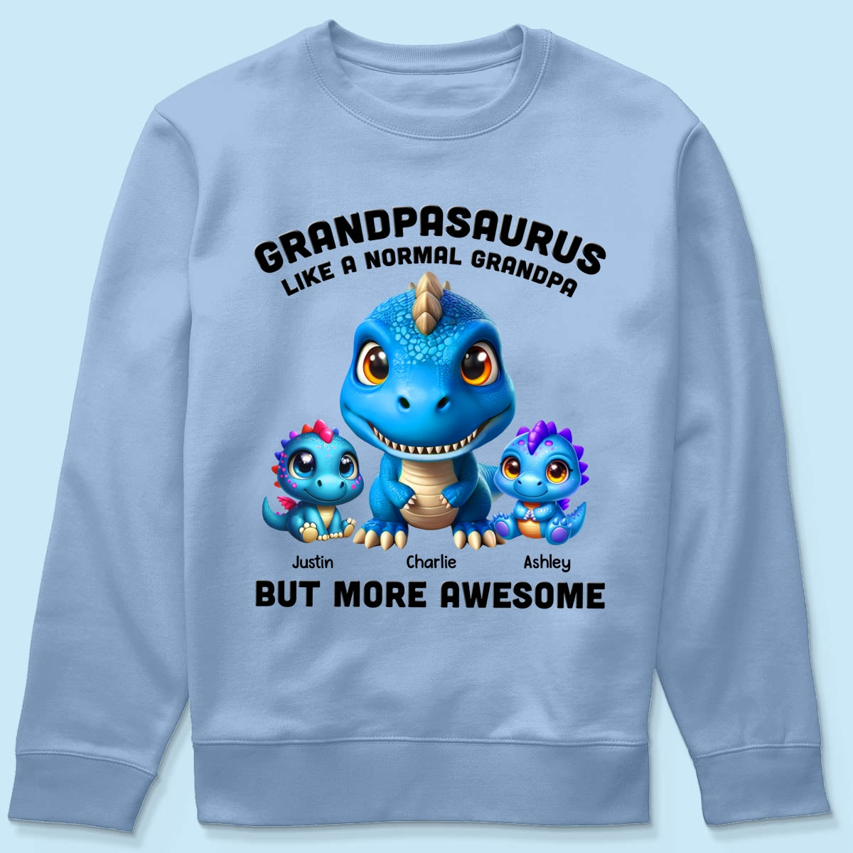 Daddysaurus Grandpasaurus 3D Dinosaurs Personalized Shirt