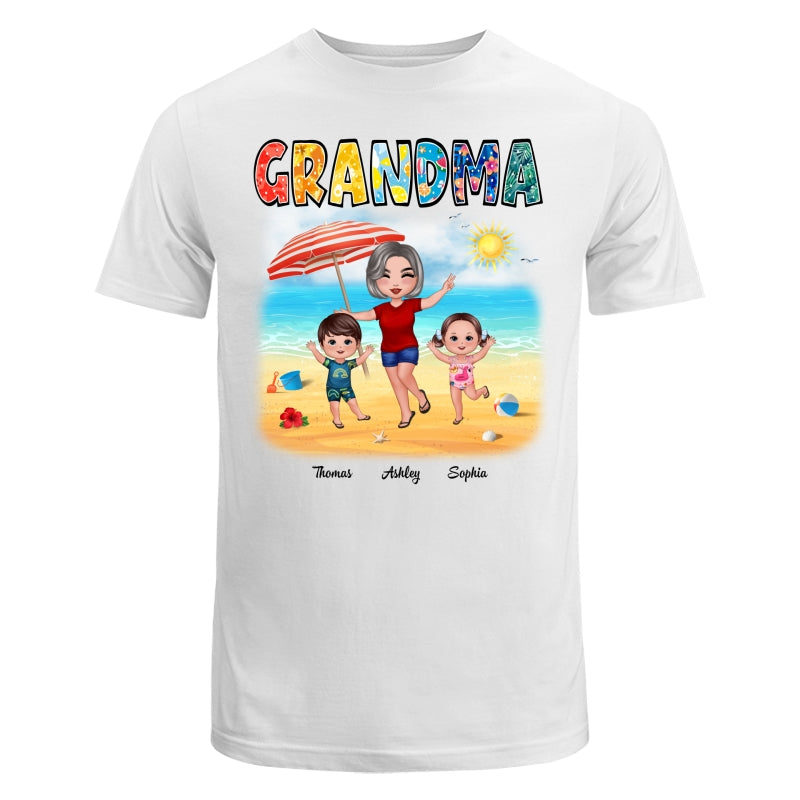 Summer Pattern Grandma Mom Happy Doll Woman And Kids Personalized Shirt