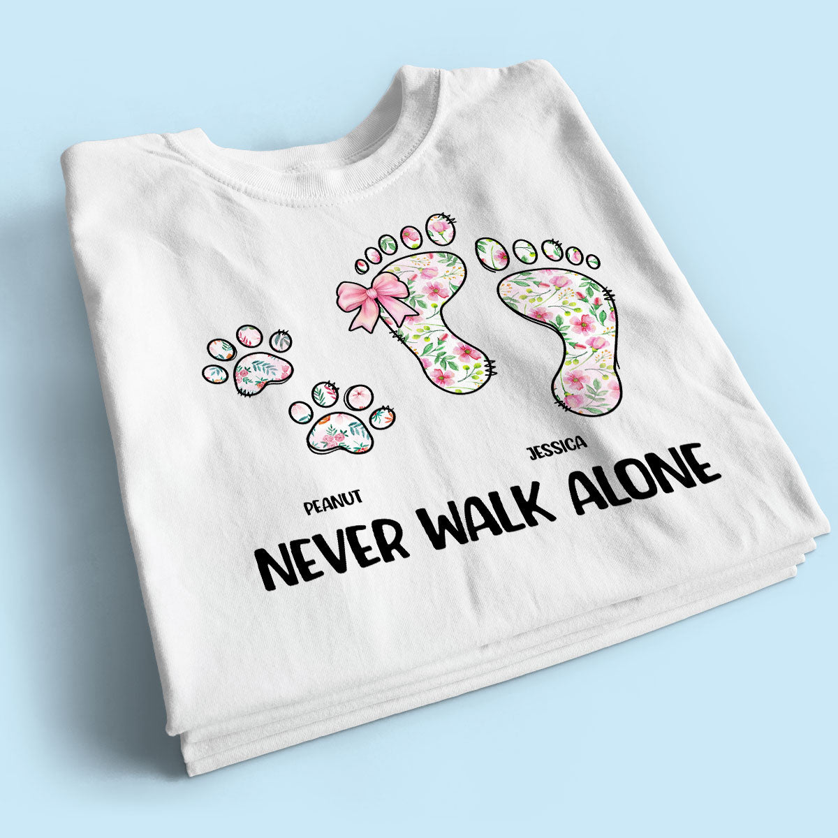 Dog Mom Never Walk Alone Personalized Shirt
