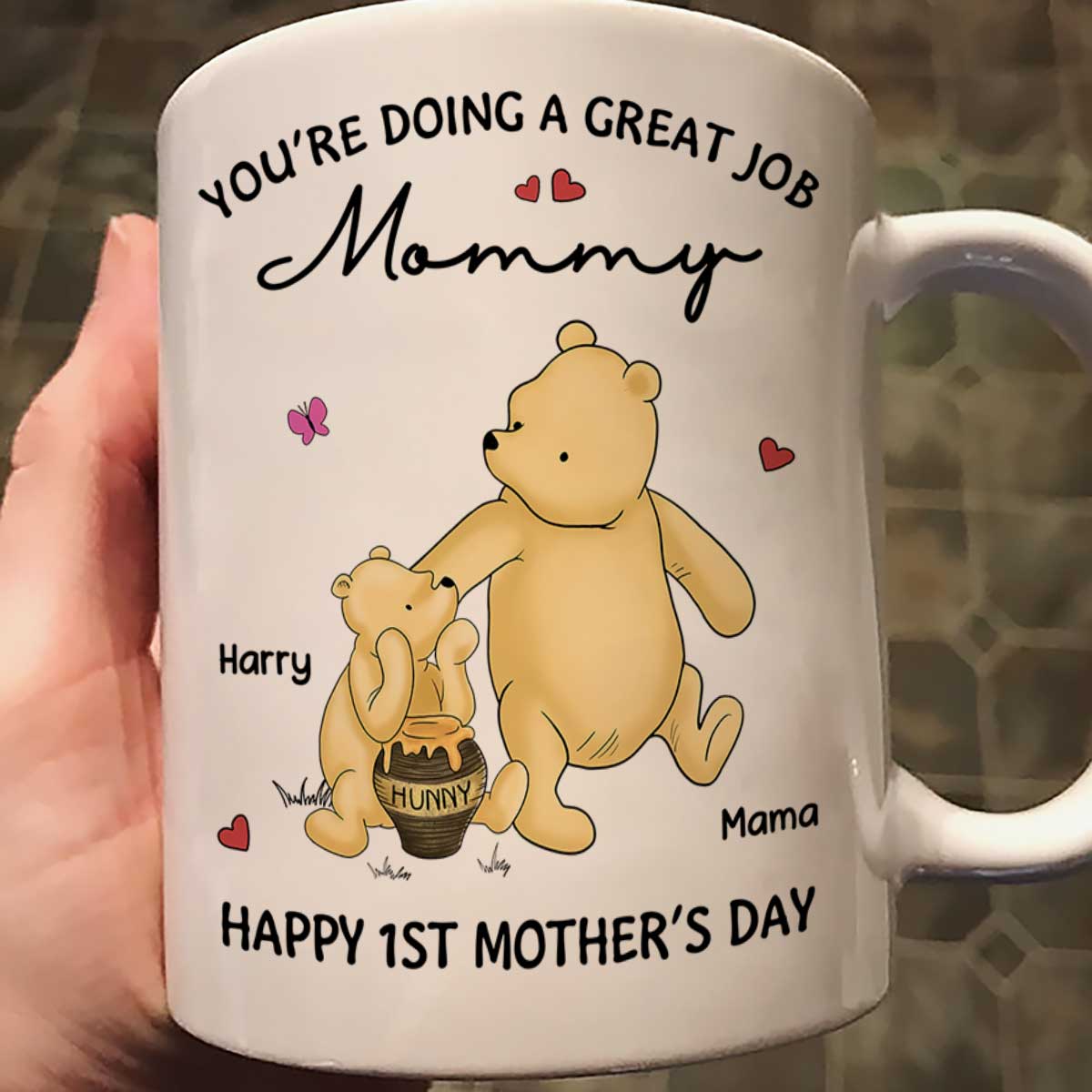 You‘re Doing Great Job Happy 1st Mother’s Day Mommy Bear Personalized Mug