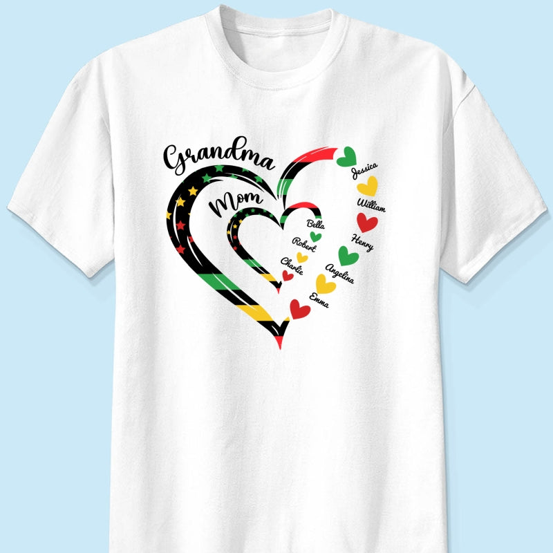 Juneteenth African American Flag Grandma Personalized Shirt