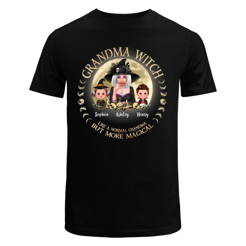Grandma Mom Witch And Kids Circle Personalized Shirt
