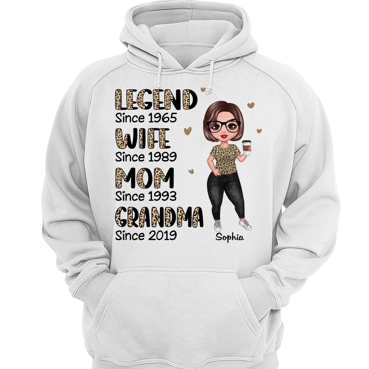 Half Leopard Doll Woman Standing Legend Wife Mom Grandma Personalized Shirt