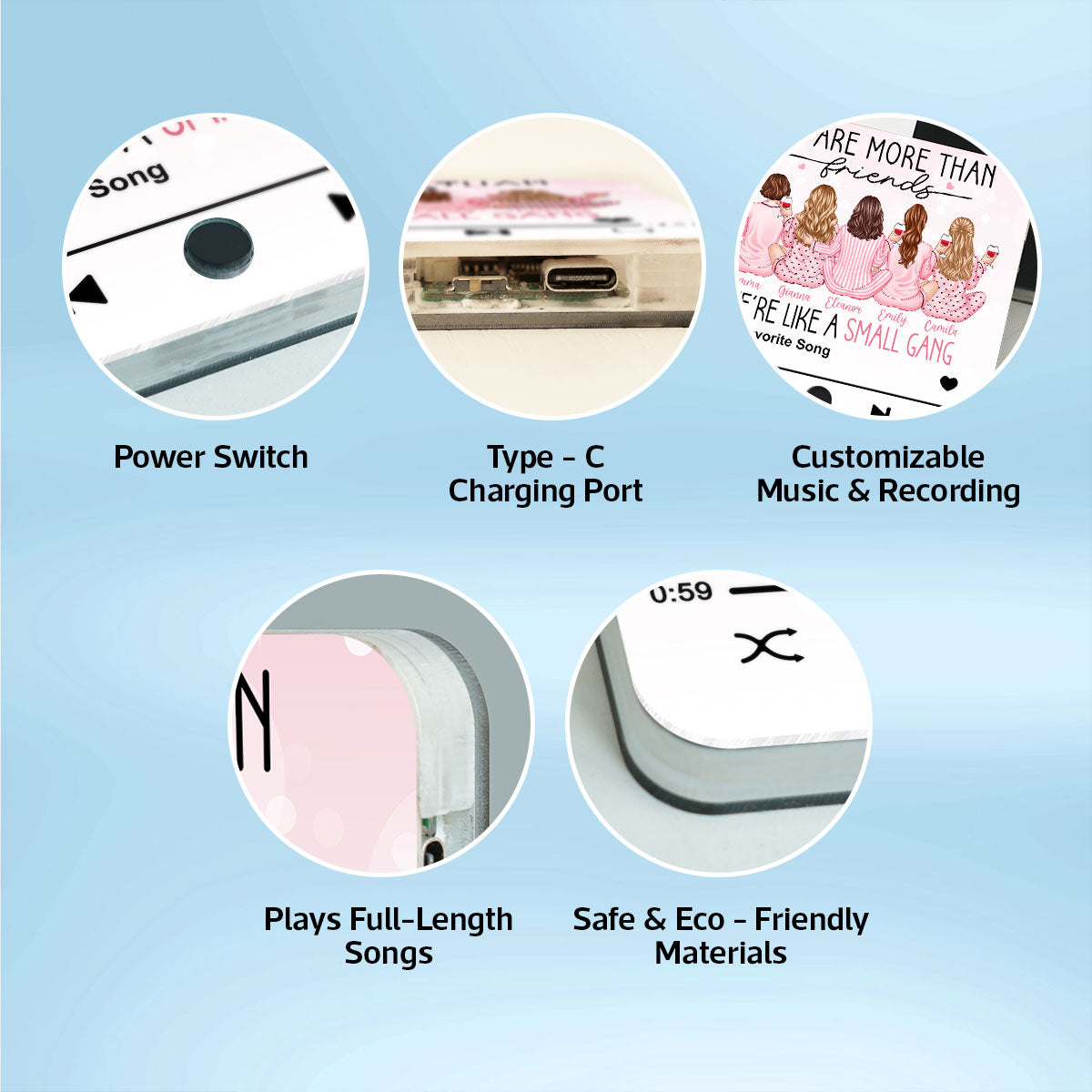 I'd Punch A Bitch For You Personalized Music Fridge Magnet, Funny Gift For Best Friends, BFF