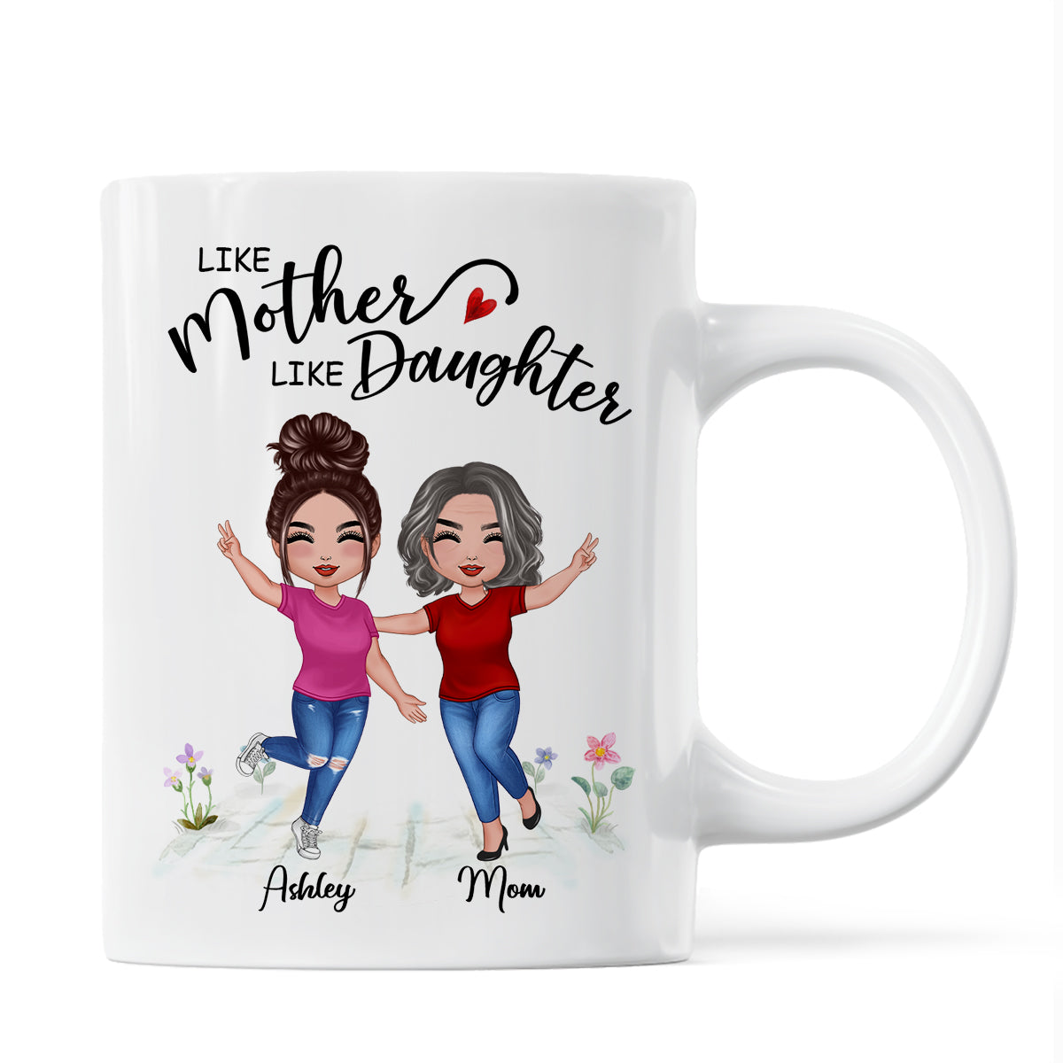 Like Mother Like Daughter Happy Women Personalized Mug