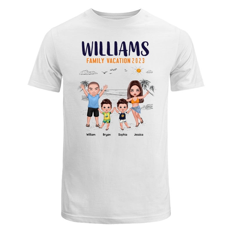 Family Vacation Happy Doll Family Summer Trip Personalized Shirt
