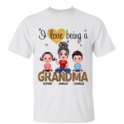 Love Being A Grandma Mom Doll Grandma Grandkids Personalized Shirt