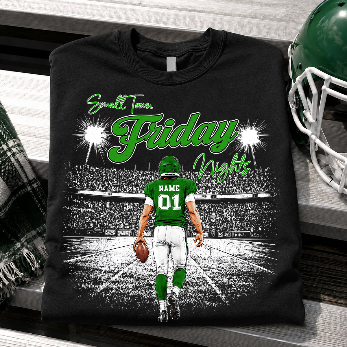 Small Town Friday Night Lights - Personalized Shirt - Game Day Season