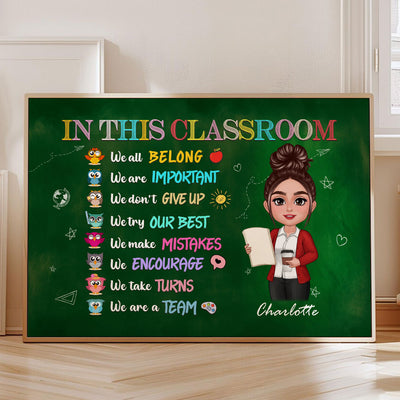 Cute Owls In This Classroom Teacher Personalized Poster