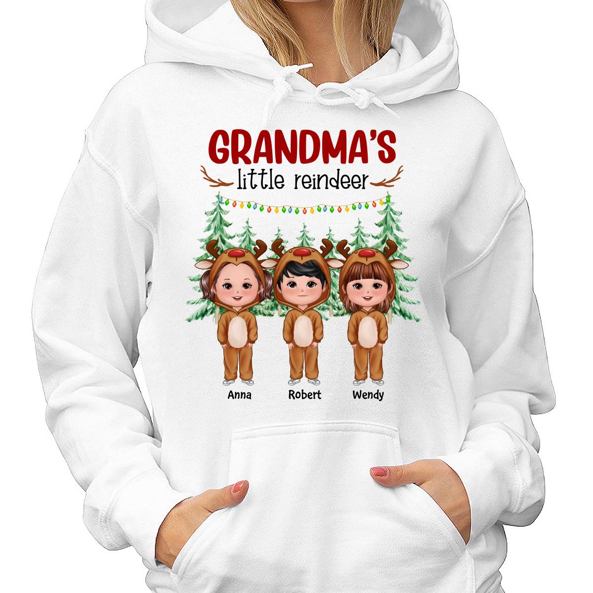 Grandma‘s Little Reindeer Doll Kids Christmas Personalized Shirt