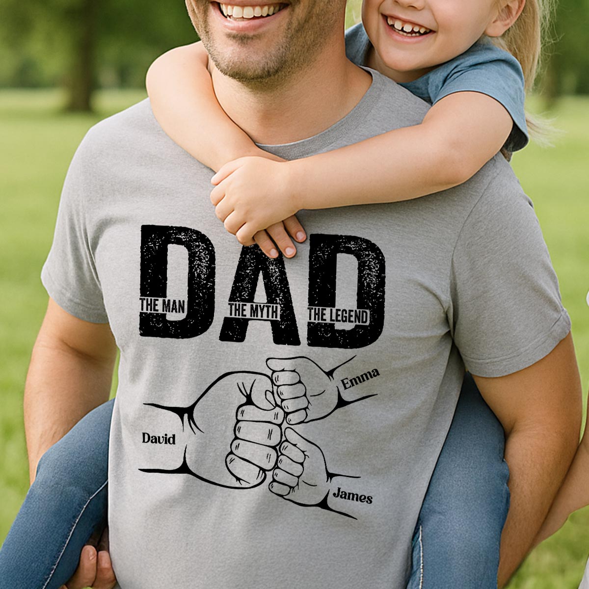 Dad The Man The Myth The Legend Fist Bump Personalized Shirt