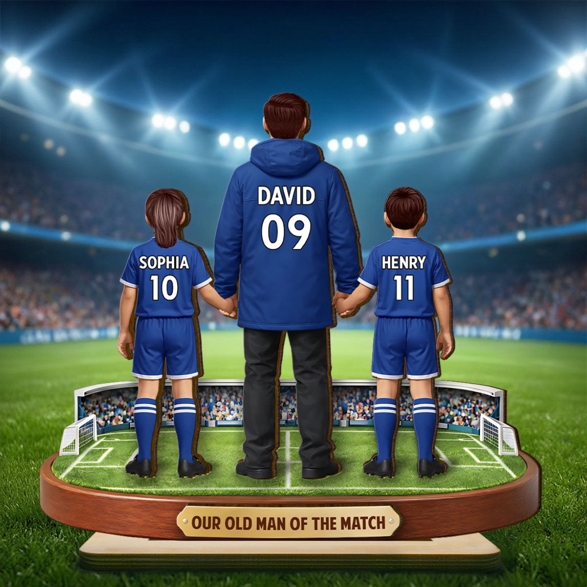 My Old Man Of The Match - Personalised 2-Layered Wooden Plaque - UK Father's Day Gift For Football Dad