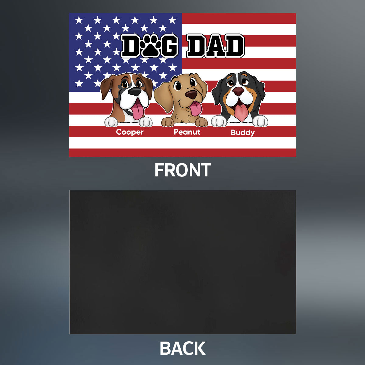 Dog Dad Personalized Car Magnet, Gift For Dog Lovers