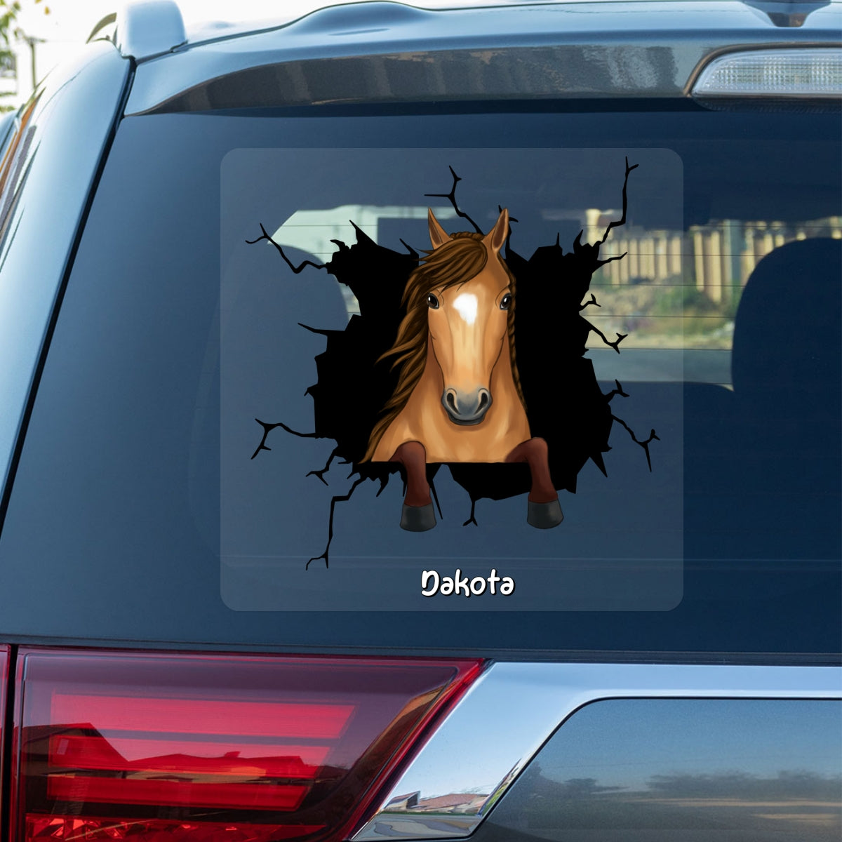 Horse Decor On Car Fridge Window Personalized Decal, Gift For Horse Lovers