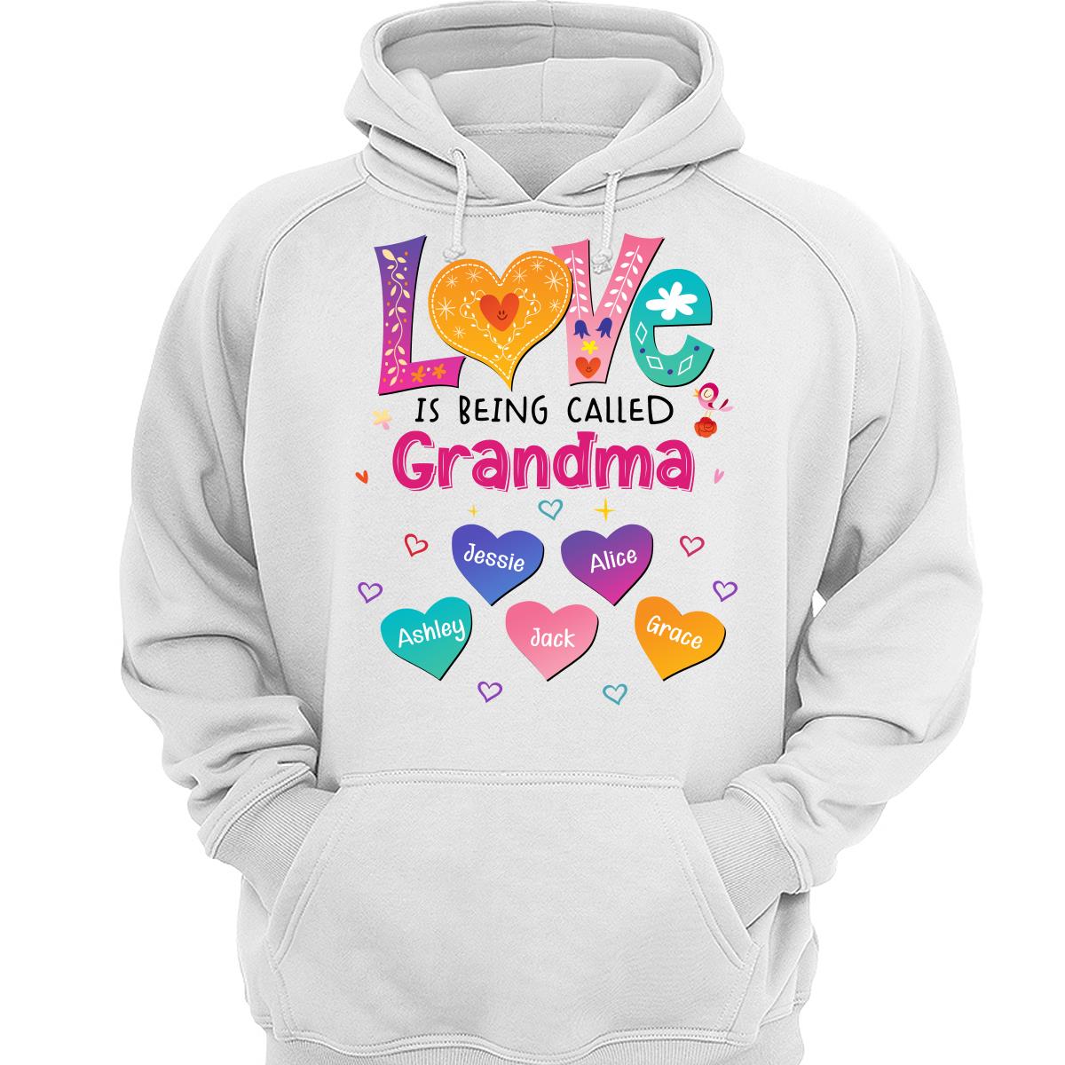 Love Being Called Mom Grandma Colorful Pattern Personalized Shirt
