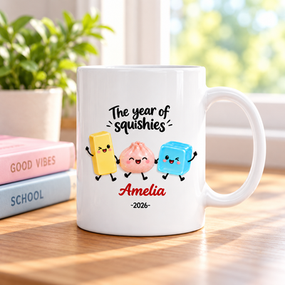 The Year Of Squishies 2D Flat - Personalized Mug - Christmas Gift