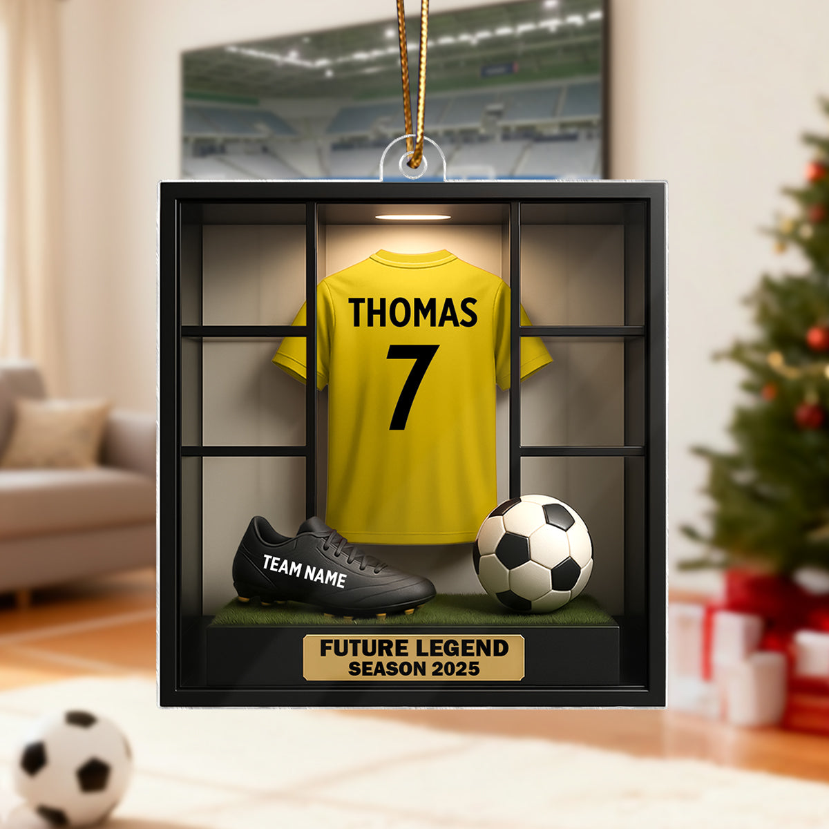 Soccer Legacy Wall - Personalized Acrylic Ornament - Christmas Gift for Sons, Grandsons, Boyfriends