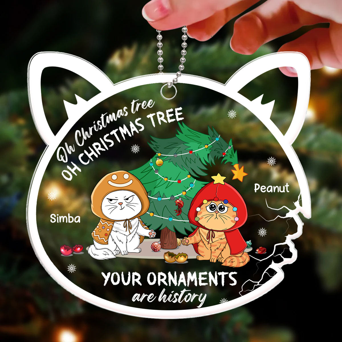 Oh Christmas Tree Your Ornament Was History Personalized Acrylic Ornament