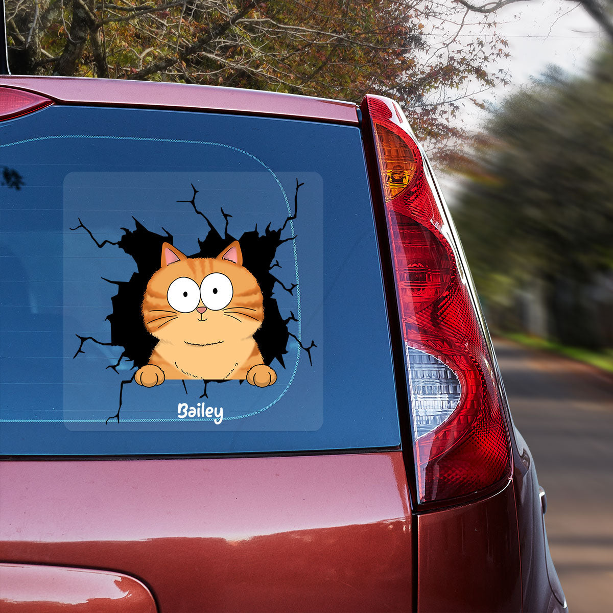 Funny Cats Personalized Decal, Gift For Cat Lovers