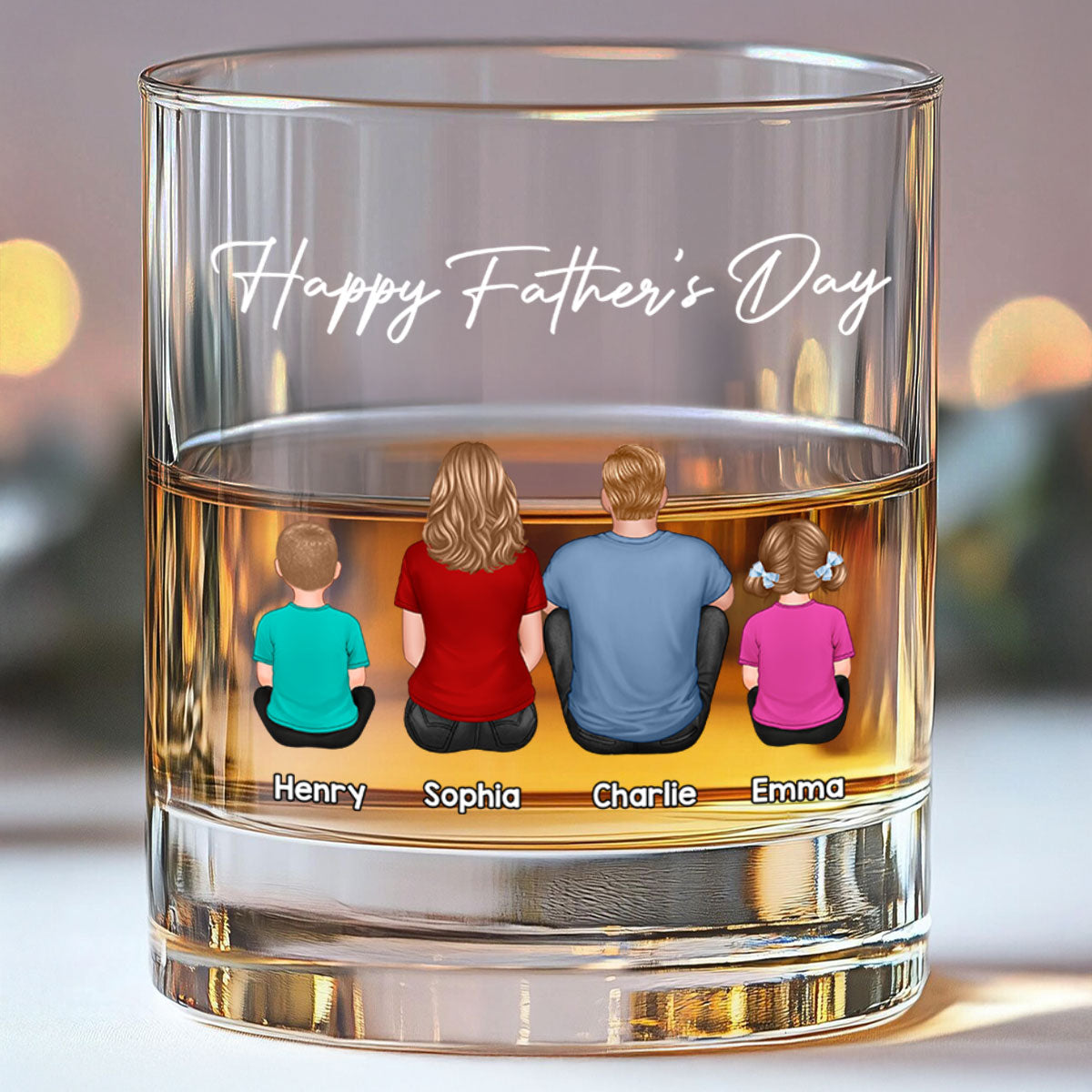 Daddy's Team Personalized Wine Glass, Heartfelt Father's Day Gift For Dad
