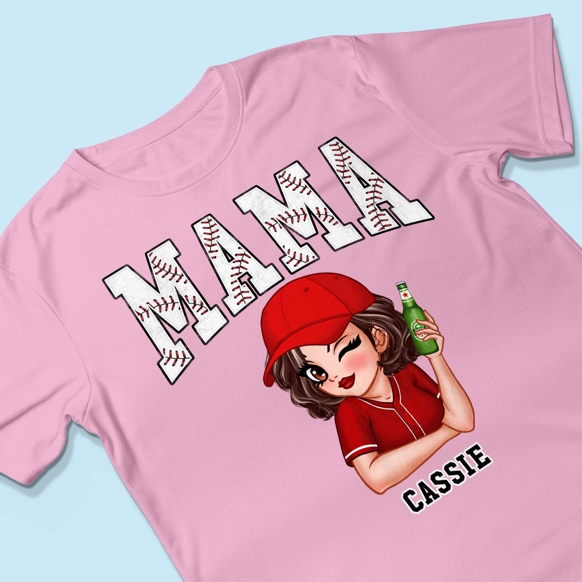 Baseball Softball Mama Personalized Shirt, Gift for Baseball Mom