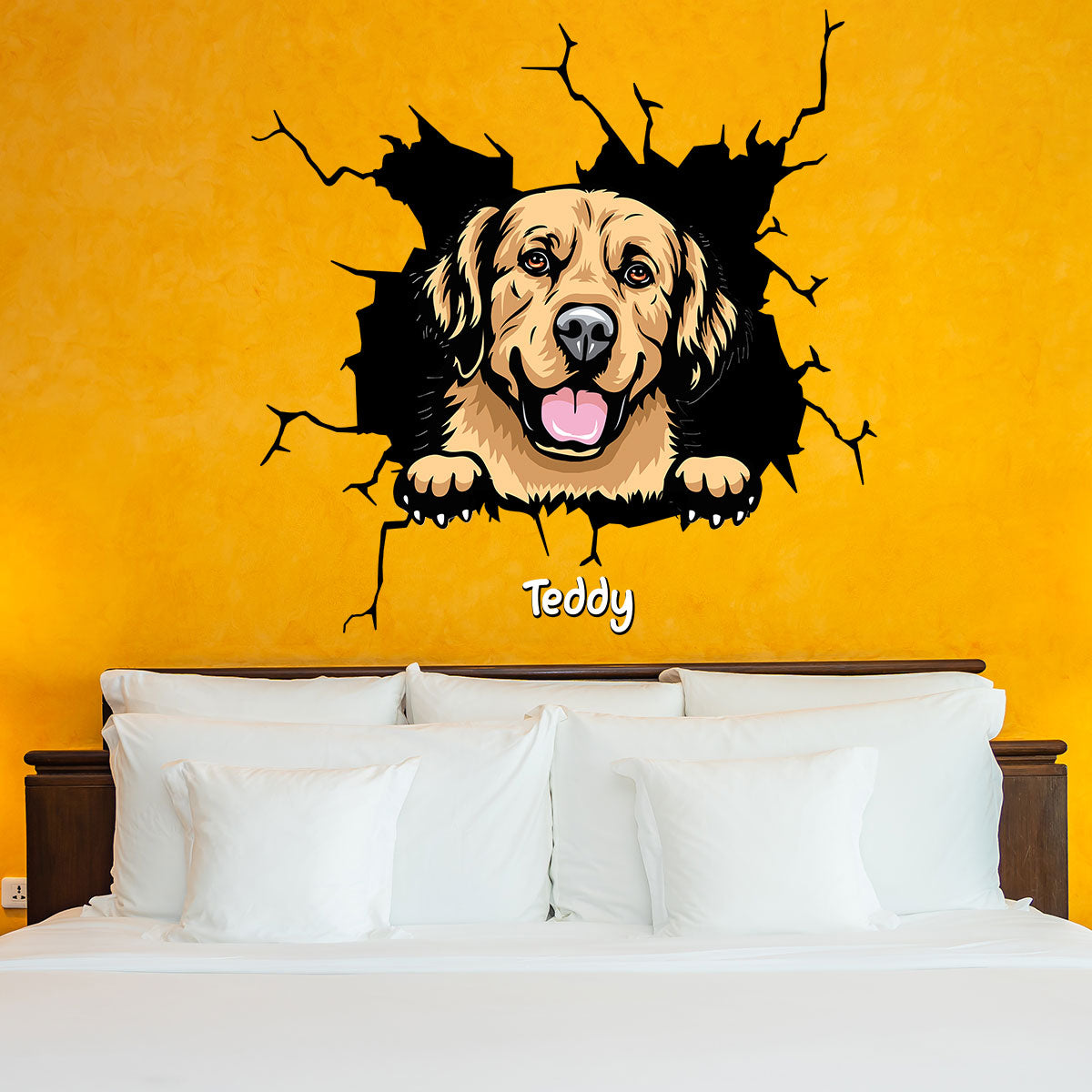 Funny Dog Decor On Car Fridge Window Personalized Decal