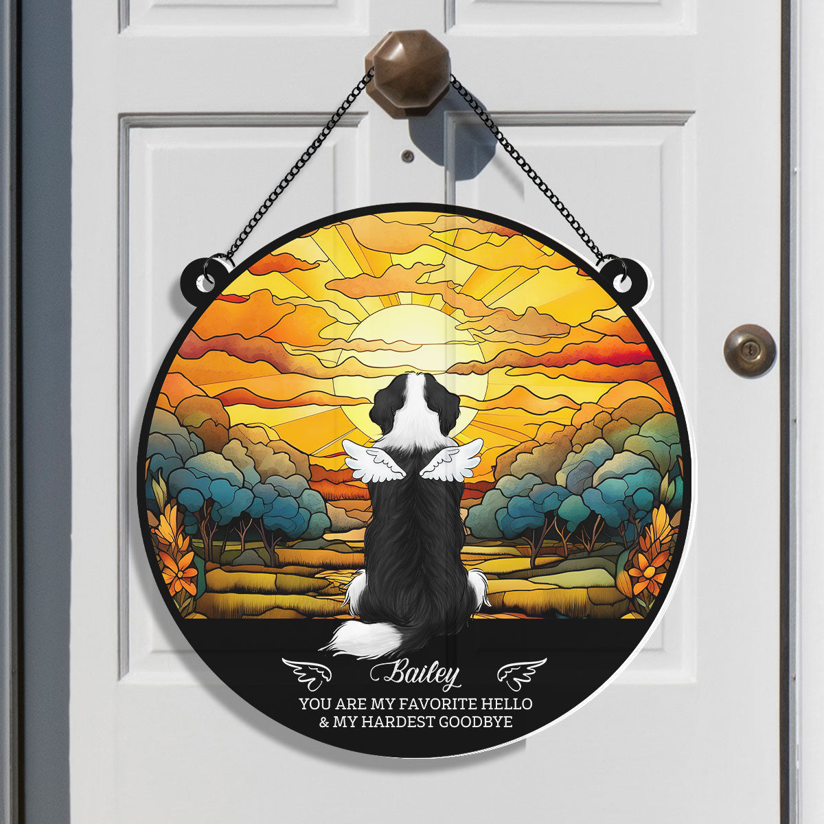 Loss Of Dogs Sympathy Gift Personalized Dog Memorial Suncatcher