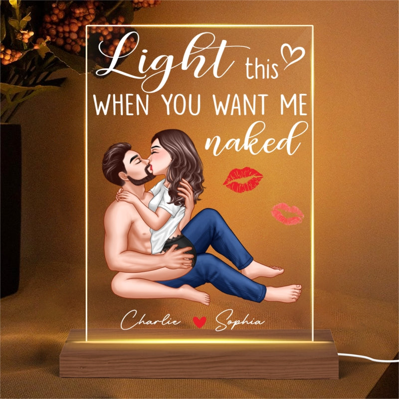 Sexy Couple Kissing Light This Personalized Acrylic LED Night Light