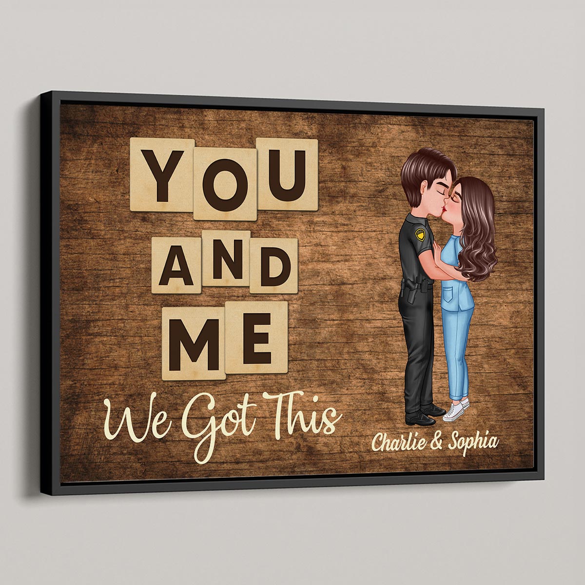 Wood Background You & Me We Got This Couple Personalized Poster