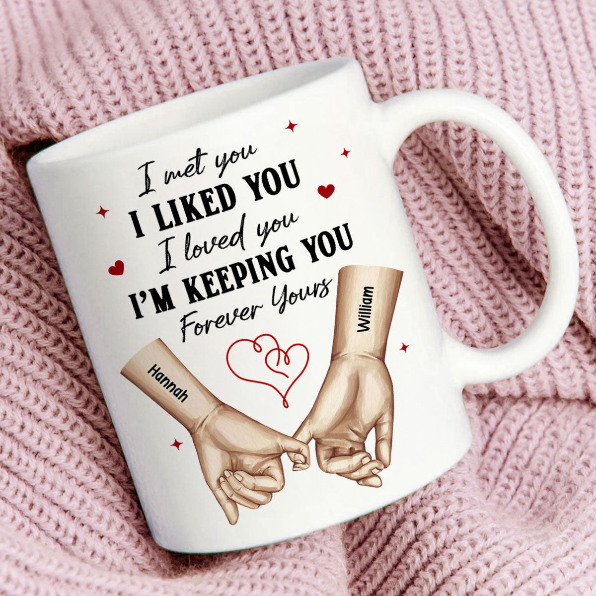Personalized Couple Pinky Promise Hands,  Gift, Anniversary Gift for Couples