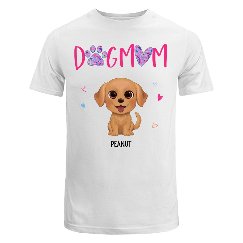 Watercolor Cute Dogs Pink Dog Mom Personalized Shirt