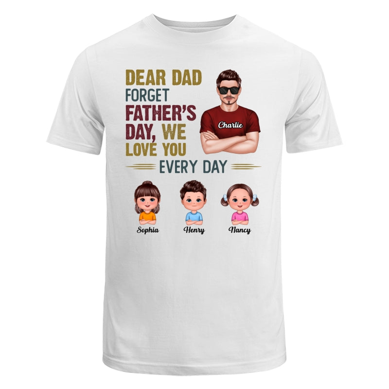 Dear Dad Forget Father‘s Day Man & Doll Kids Personalized Shirt