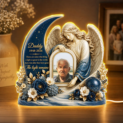 Your Light Remains Memorial - Personalized Light Box - Heartfelt Sympathy Keepsake, Remembrance Gift for Loss of Loved One